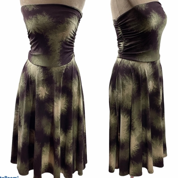 Lapis Convertible Tie Dye Army Green Dress - Picture 7 of 9